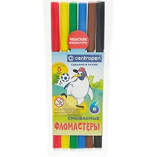 Купить Фломастеры Centropen, "Пингвины", 6 цветов — Фото №1