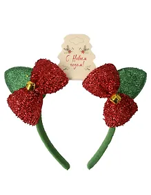 Купить Ободок новогодний Банты с бубенчиками (текстиль) (12-6142-HNY15) — Фото №1