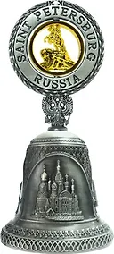 Купить Сувенир АКМ Колокольчик металл. Медн. всадник цв. олово 039ATN-8-03G — Фото №1