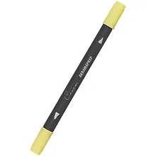 Купить Маркер акварельный "Сонет", двухсторон., кисть и тонкий наконечник, лимонный, сонет — Фото №1