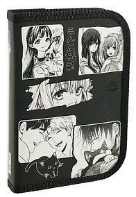 Купить Пенал 1 отделение "Чёрно-белое аниме" 19*13 см, молния — Фото №1