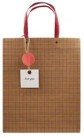 Купить Пакет А4 32*26*12,5 "Клетка." нейтр., крафт. — Фото №1