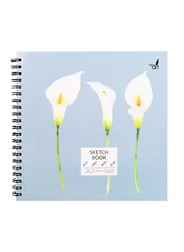 Купить Скетчбук 190*190 40л "SKETCHBOOK. Флористика" белый офсет, 120г/м2, тв.обложка, евроспираль — Фото №1