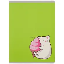 Купить Тетрадь в клетку Unnika, "Cute & Funny. Котик с мороженкой", А4, 60 листов — Фото №1