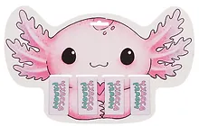 Купить Магнитные закладки Аксолотли (4 шт) — Фото №1