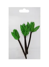 Купить Листочки на веточке, 4шт, зеленые — Фото №1