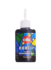 Купить Рельефная акриловая краска "Контур" (Черный), 20 мл — Фото №1