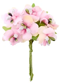 Купить Цветы для декорирования "Ирис" (розовый) (6 шт) (9 см) — Фото №1