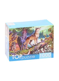 Купить Пазл Волки в ночном лесу TOPpuzzle 1000 элементов ХТП1000-2161 — Фото №1