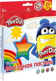 Купить Набор для творчества Play Doh Масляная пастель  24 цв., 2 раскраски — Фото №1