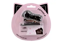 Купить Степлер 26/6 "Cat" со скобами, черный, блистер — Фото №1