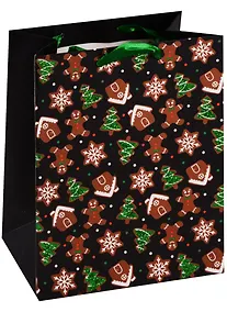 Купить Пакет "Пряничные человечки", Новый год, А5 — Фото №1