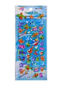 Купить Стикеры зефирые Самолеты микс — Фото №1