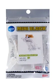 Купить Конструктор Шотландская вислоухая кошка, 140 элементов, пластик, во флоупаке — Фото №1