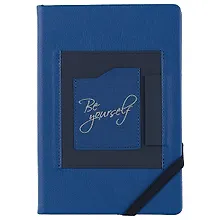 Купить Ежедневник Escalada Be yourself, Наппа, синий, 160 листов, недатированный, А5 — Фото №1