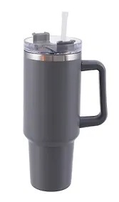 Купить Термостакан с ручкой Серый (пластик/металл) (1200мл) (12-16110-202405-B31) — Фото №1