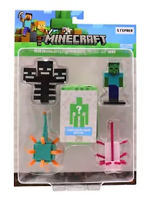 Купить Коллекционные фигурки Minecraft Иссушитель,Страж,Зомби,Асколотль,Скрытый персонаж (MC2040C) — Фото №1