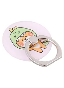 Купить Держатель-кольцо для телефона Kawaii Сиба-ину-динозаврик (металл) (коробка) — Фото №1