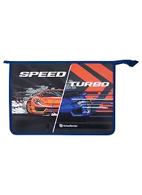 Купить Папка для тетрадей А4 "ТУРБО СКОРОСТЬ" 325*230*55, пластик, молния сверху — Фото №1