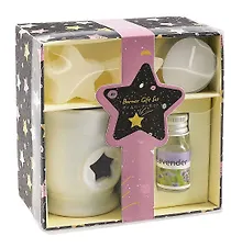 Купить Подарочный Ароманабор Лаванда (аромалампа 1шт, свеча чайная 1шт, аромамасло 1шт, аромасвеча 2шт) (12,5х12х6,8) (12-MingFeng-A002-1) — Фото №1