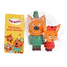 Купить Игрушка пластизоль для ванны «Капитошка» Три кота (Карамелька и Компот) в сетке — Фото №1