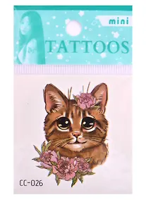Купить Тату Cute cats, 9,5*6,5 (микс)(орр) — Фото №1