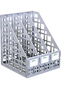 Купить Лоток вертикальный 3 отделения серый сборный , Стамм — Фото №1