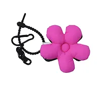 Купить Брелок-обвес на сумку Цветочек Фуксия/Черный (текстиль) (12-3307032615-6121) — Фото №1