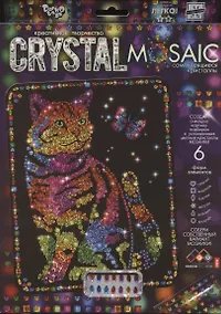 Купить Набор для творчества ДАНКО-ТОЙС Crystal Mosaic Кот с бабочкой — Фото №1