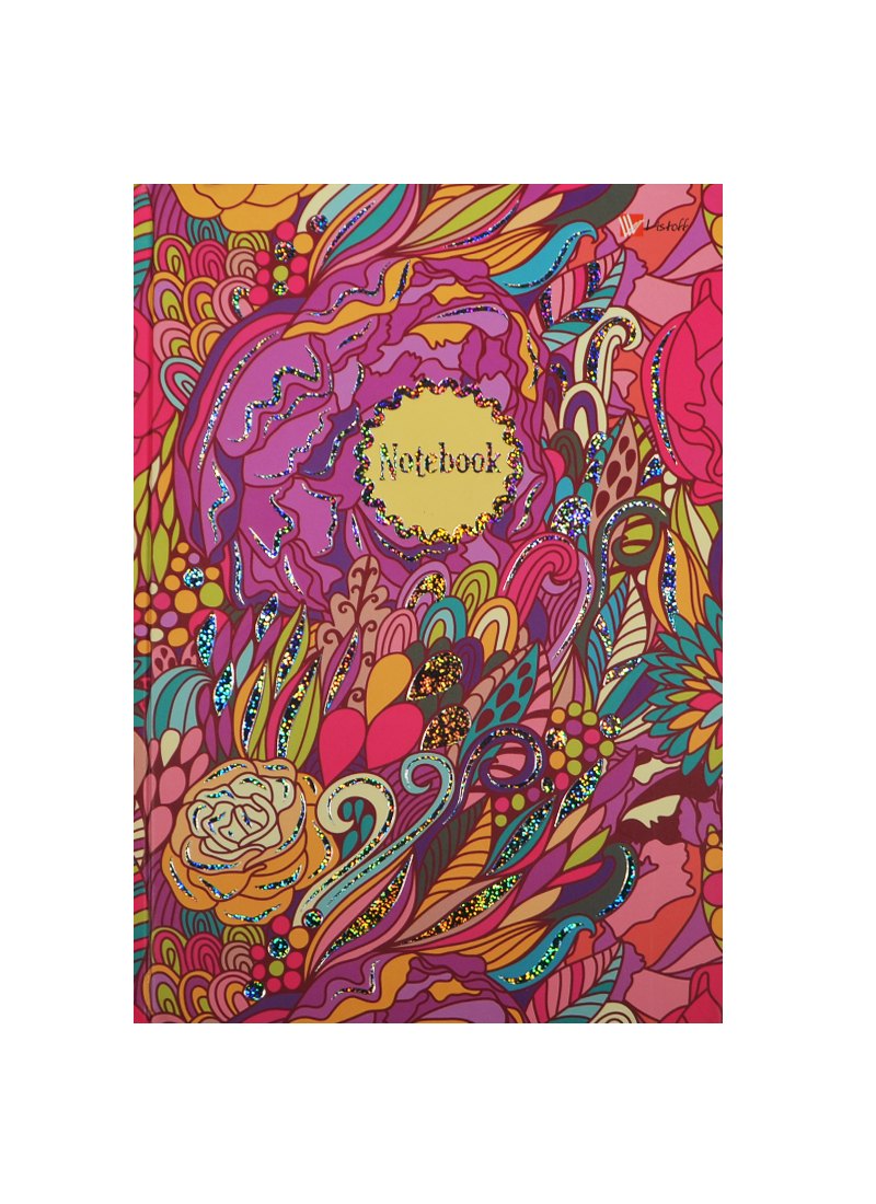Купить Книга для записей А5 120л кл. "Танец цветов/Сказочные узоры" 7БЦ, мат.лам., тисн.гологр.фольгой, Listoff — Фото №1