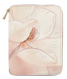 Купить Ежедневник-органайзер недат. А5+ 120л 175*225 "Наппа. Цветок" кожзам, тв.переплет, обл.поролон, тиснение фольгой, офсет, ляссе, папка-органайзер, застежка-молния, карман, подар.упаковка — Фото №1