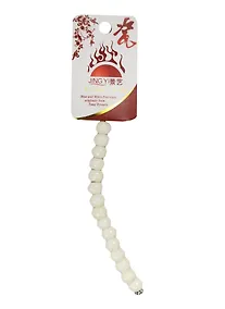 Купить Набор для творчества Бусины керам. на силикон. нити 15шт 8мм J3, моноцвет рисовый — Фото №1