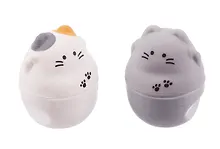 Купить Точилка 1 отверстие, "Fat cat" с ластиком, в ассортименте, Yoi — Фото №1