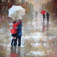 Купить Картина стразами (алмазная мозаика) 40*50 см, ОСТРОВ СОКРОВИЩ "Встреча 2", без подрамника, 662587 — Фото №1