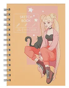 Купить Скетчбук А5 100л "Solitude" белый офсет, 100г/м2, евроспираль — Фото №1