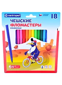 Купить Фломастеры Centropen, "Пингвины", 18 цветов — Фото №1