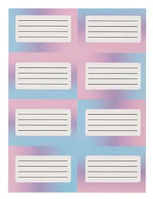 Купить Наклейки для тетрадей Yoi, "Градиент", 24 штуки — Фото №1