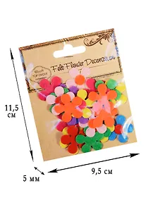Купить Цветочки фетровые  2,8см  24шт цвета в ассортименте D26001242 — Фото №1
