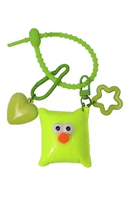 Купить Брелок-обвес на сумку Подушечка с глазками Неон (текстиль) (12-3307032615-6129) — Фото №1