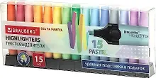 Купить Текстовыделители 15цв "DELTA PASTEL" на подставке, пл/уп, BRAUBERG — Фото №1