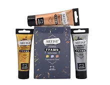 Купить Краски гуашевые 03цв 30мл металлик, к/к, Малевичъ — Фото №1