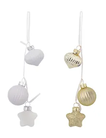 Купить Новогоднее подвесное украшение Трио (цвет в ассортименте) (стекло) (3,5x2x4) (95670) — Фото №1