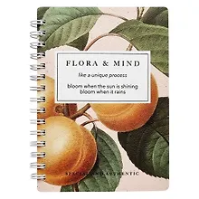 Купить Блокнот 80 листов в клетку "Flora", 102*142, персики, спираль — Фото №1