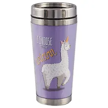 Купить Термостакан Лама-единорог (пластик) (400мл) — Фото №1
