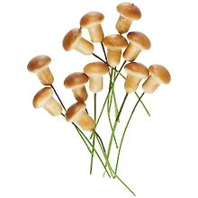 Купить Искусственный декор Грибочки на проволочке, 2 см, 12шт микс (орр) — Фото №1