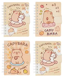 Купить Записная книжка А7 80л лин. "CAPYBARA" спираль, карт.обл., липучка, ассорти — Фото №1
