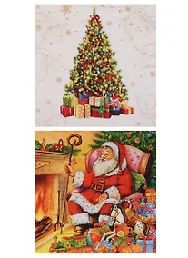 Купить Набор салфеток для декупажа Санта у камина (SDL071800/SDL057200) — Фото №1