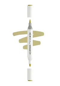 Купить Маркер акриловый "Сонет" умбра жжёная, двусторонний, перо кисть/пуля — Фото №1