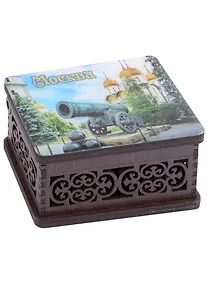 Купить ГС Шкатулка малая резная с заливкой смола Москва вид 10 (хдф) (95 x 65 x 52 мм) — Фото №1