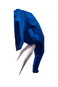 Купить Набор для сборки полигональных фигур: Слон (Синий) — Фото №1